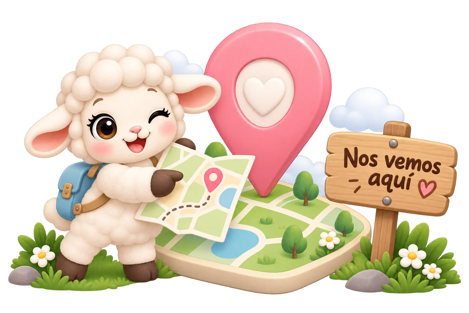 Ovejita con Mapa: ¡Nos vemos aquí!